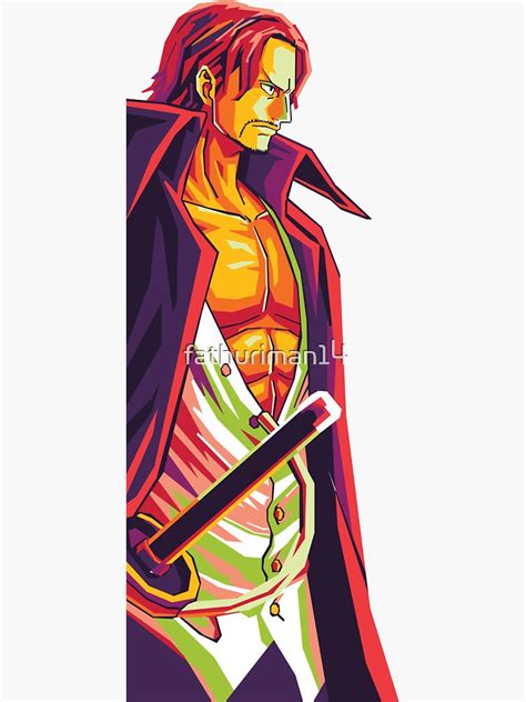 Awesome Akagami No Shank One Piece On Wpap Art Sticker For Sale By