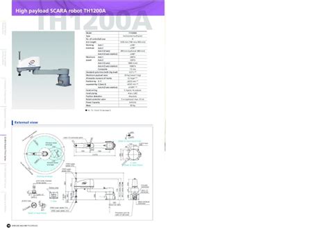 Pdf High Payload Scara Robot Th1200a Th1200a · 2020 4 29 · Scara