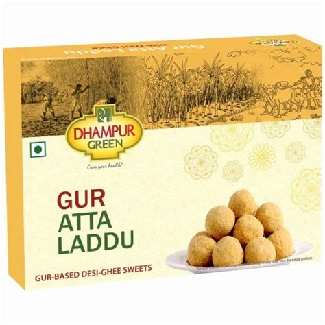 Dhampur Green Desi Ghee Gur Atta Laddu Packaging Type Packet