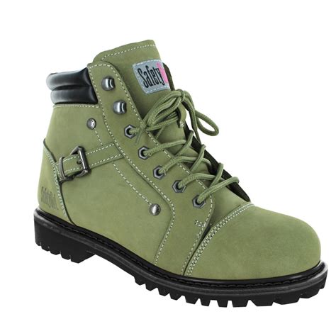 Safety Girl Womens Fusion Steel Toe Work Boots Moss