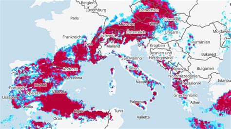 Unwetter Mit Hagel Und Sturmb En In Europa Gewitter Und Starkregen