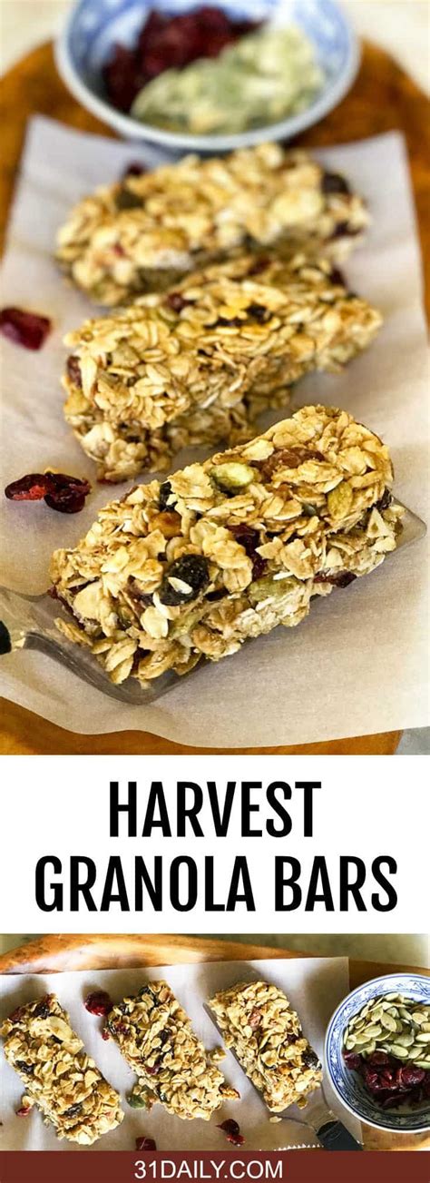 Easy Homemade Harvest Granola Bars - 31 Daily