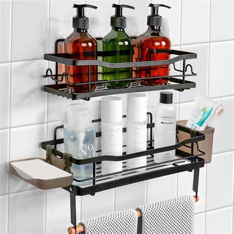 Willkommen Adhesive Shower Caddy 2 Pack Premium Shower