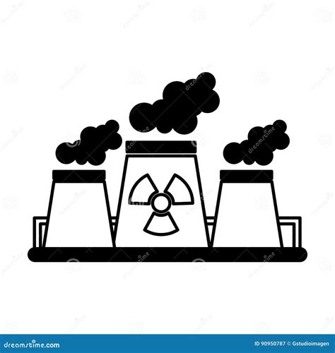 Nuclear Plant Chimney Icon Stock Vector Illustration Of Chemical