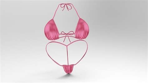 D Model Bikini Mesh Vr Ar Low Poly Cgtrader