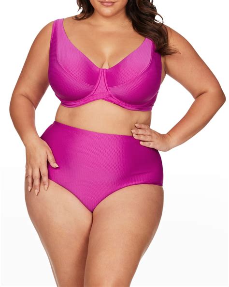 Artesands Plus Size Cezanne Midriff Bikini Top Neiman Marcus