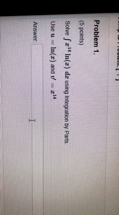 Solved Problem 1 5 Points Solve ſ