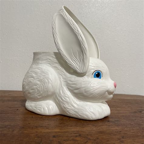 Vintage Empire Blow Mold Easter Bunny Rabbit Basket Bowl 1995 Ebay