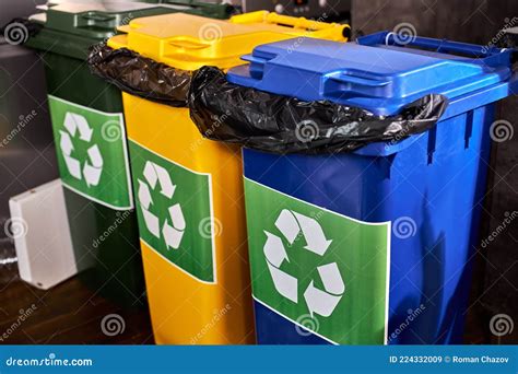 Colour Of Recycle Trash Bin Help People Easy Manage The Waste