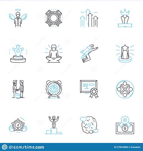 Guiding Principles Linear Icons Set Values Ethics Morality