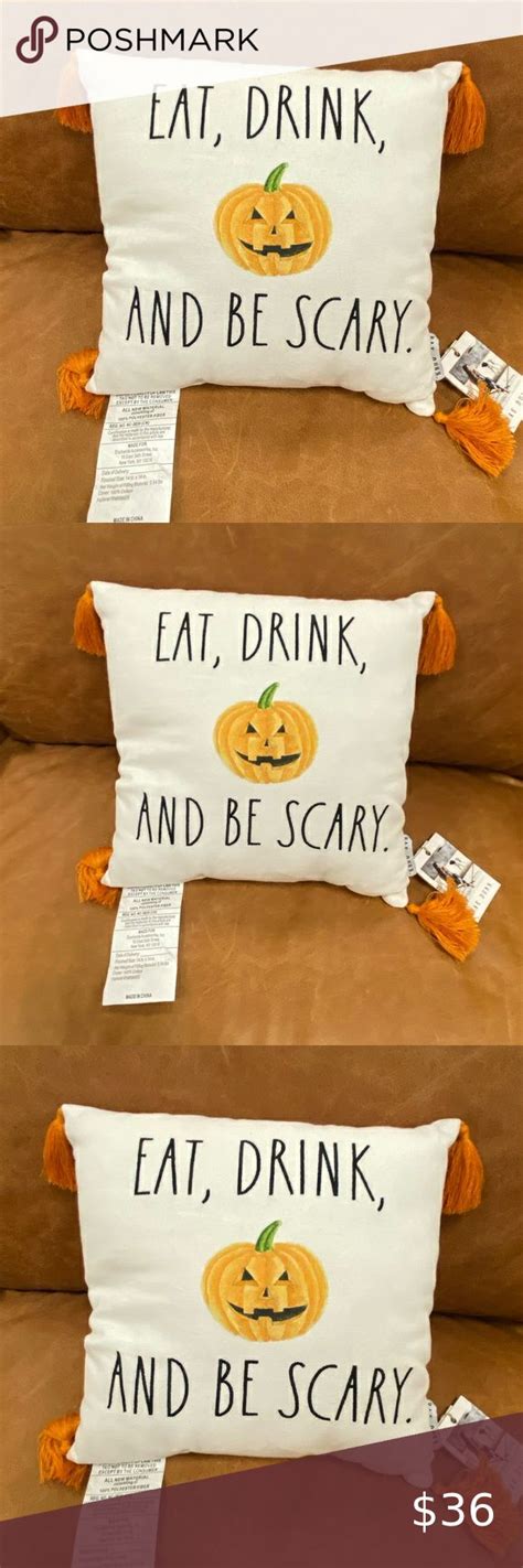 Rae Dunn Eat Drink And Be Scary Pillow Fall Pillows Rae Dunn Scary