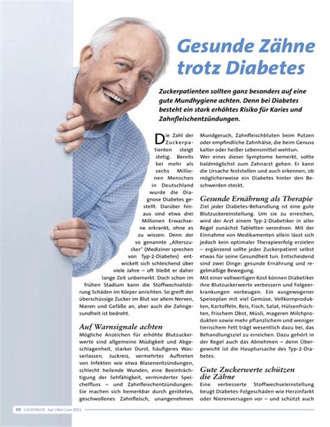 Gesunde Z Hne Trotz Diabetes