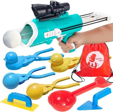 Jjrap Snowball Maker Toy Kit With Snowball Blaster Gun Pcs Winter