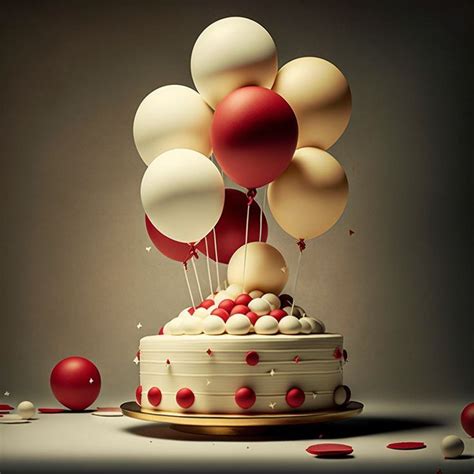 Red Balloon Cake Idea | Happy birthday greetings, Birthday images ...