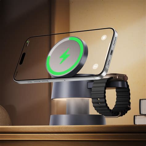 Amazon.com: Sonzoll 4 in 1 Wireless Charging Station with Night-Lamp