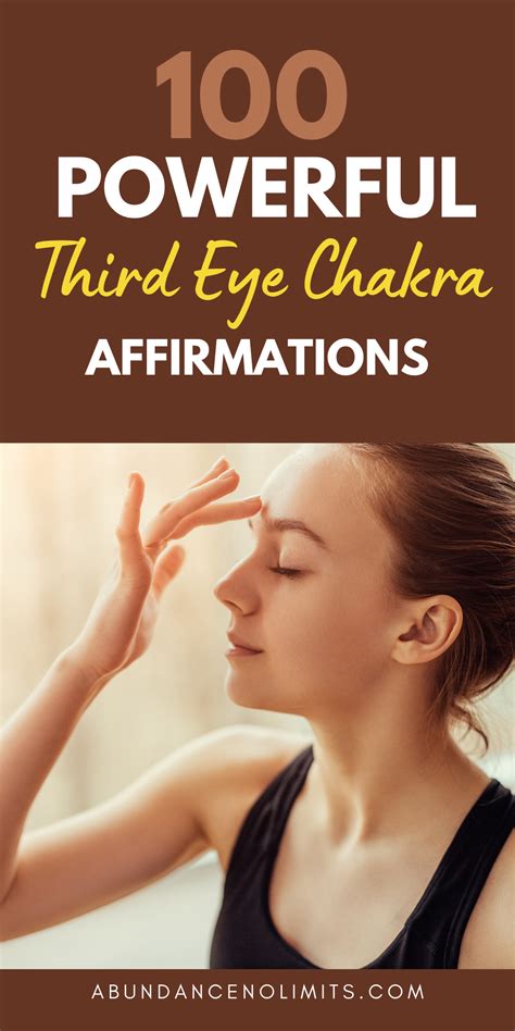 100 Effective Third Eye Chakra Affirmations Chakra Affirmations