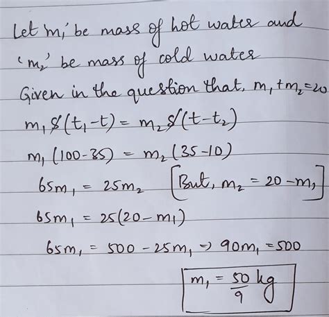 A Tap Supplies Water At 10 Degree Celsius And Another Tab 100 Degree