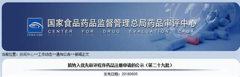 Cde发布拟纳入优先审评程序药品注册申请的公示，44个药品入选 四川省医药保化品质量管理协会