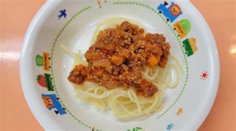 ミートソーススパゲッティ ぬくもりのおうち保育給食レシピ集