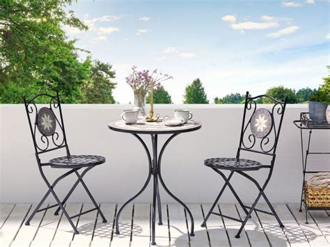 Lot De Chaises De Jardin En M Tal Noir Cariati Conforama