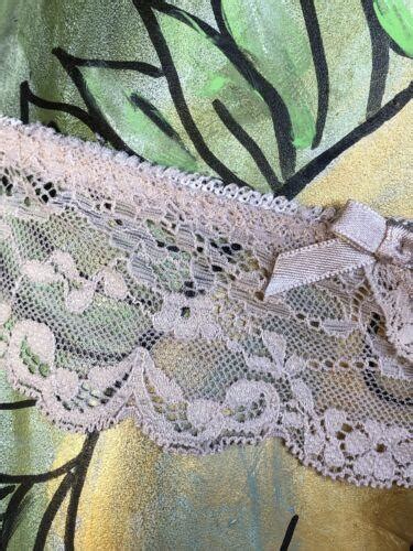 Vintage Nude Thong S Lace Nylon Bikini Panties Underwear