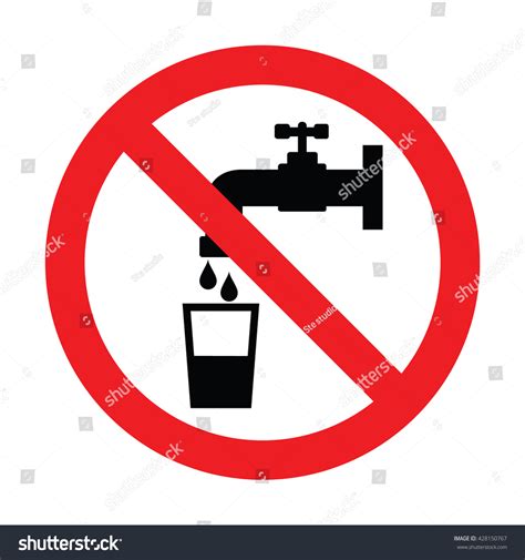 Prohibition Sign Drinking Water Drinking Water: เวกเตอร์สต็อก (ปลอดค่า ...