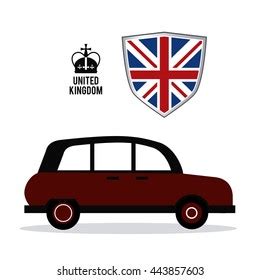 Car Icon United Kingdom Design Vector: vector de stock (libre de ...