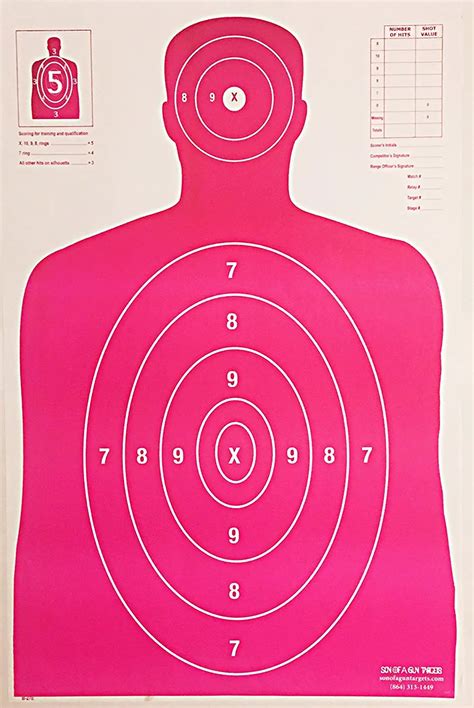 Buy B27 Paper Shooting Targets Silhouette Gun Range Rifle Pistol 23x35 ...