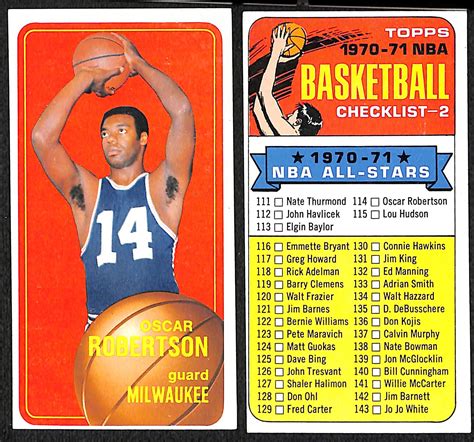 Lot Detail 1970 71 Topps Tall Boy Basketball Partial Set First 110