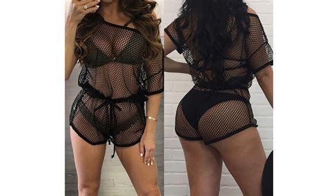Fashion Women Bathing Suit Lace Crochet Bikini Swimwear Cover Up Dress Groupon