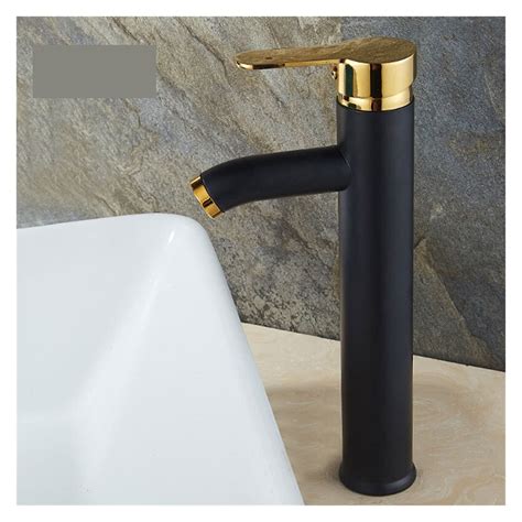 Luxury Bathroom Faucet Black Single Handle Hot Cold Switch Water Mixer Taps Wash Basin Bathroom