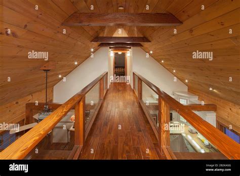 Timber Mezzanine Walkway Stock Photo Alamy