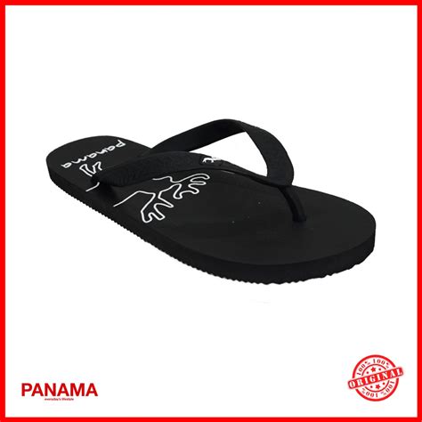 Jual Panama Logomania Lm Black Sendal Jepit Cowok Sandal Karet Pria