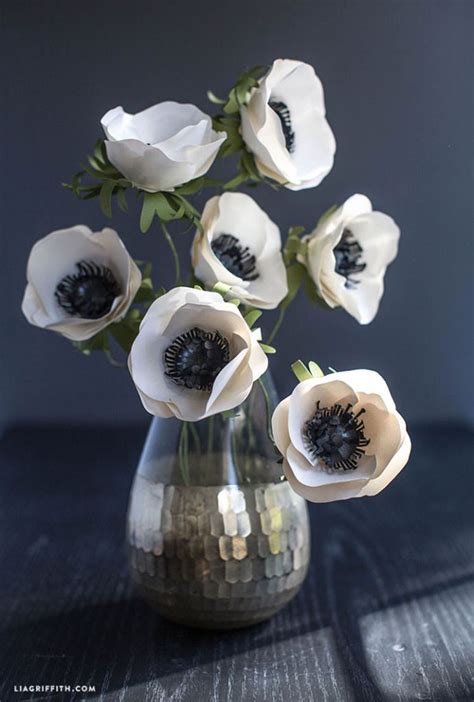 DIY des anémones en papier dans mon bocal Paper flower centerpieces