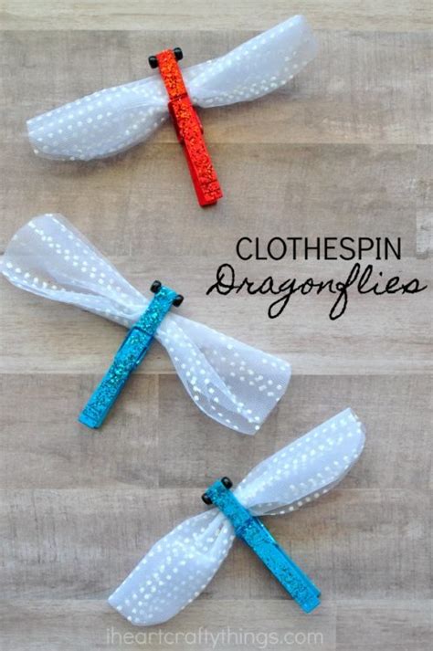 Sparkly Clothespin Dragonfly Craft I Heart Crafty Things