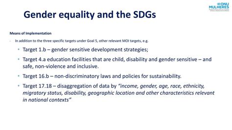 Gender Equality And Empowerment Of Women And Girls Ppt Download