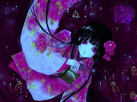 Sakura Rain ~~ Jigoku Shoujo Girl Ai Enma Hell Girl Anime Jigoku Shoujo Kimono Hd