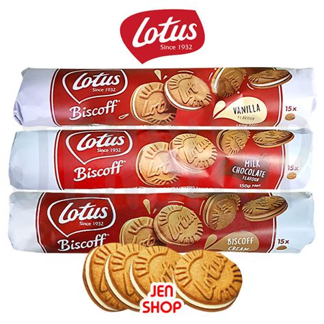 Lotus Biscoff Caramelized Sandwich Biscuits Cookies Filling 150 Grams