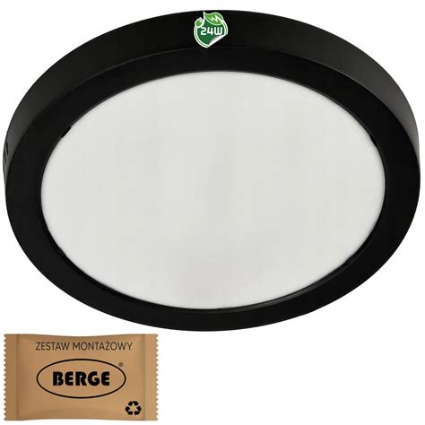 Plafon Led Lampa Sufitowa Natynkowa W Lm K Neutral Czarna