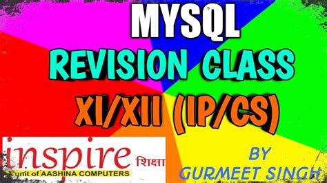 MYSQL Preparation For CBSE Board Exams XI XII 2021 IP CS YouTube