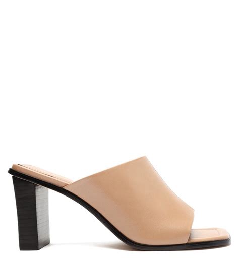 Mule Nude Couro Bico Quadrado Arezzo