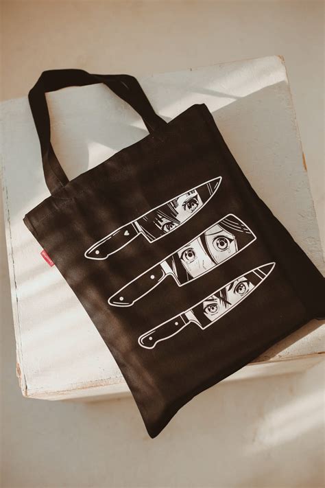 Сумка шоппер чёрная с Аниме - CanvasProfi.by