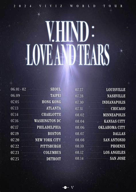 [NEW] VIVIZ Concert Schedule 2024 - V.hind: Love and Tears