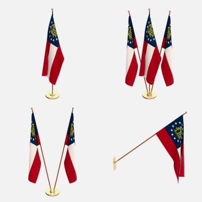 Georgia State Flag Pack - 3D Model by dragosburian