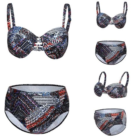 Frauen Mutterschaft Sommer Druck Bikini Bademode B Vicedeal