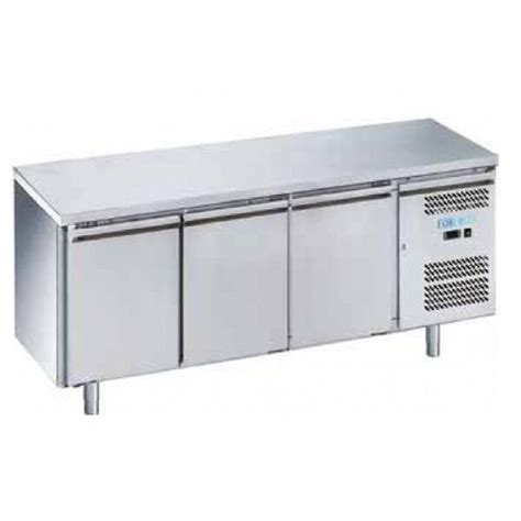 Tavolo Gastronomia Refrigerato Ventilato Telaio Inox Aisi