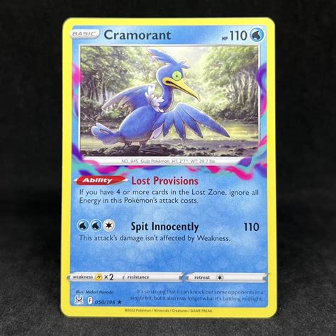 Pokemon Tcg Cramorant Rare 050196 2022 Sword And Shield Lost Origin