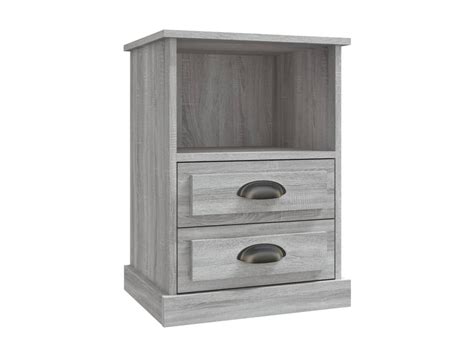 Table De Chevet Sonoma Gris X X Cm