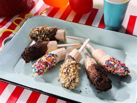 Chocolate Dipped Bananas On Stick Recipe Kardea Brown Food Network