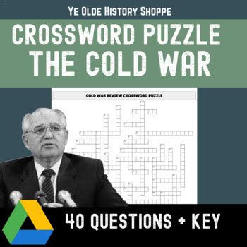 Cold War Review Crossword Puzzle Questions Plus A Key Tpt